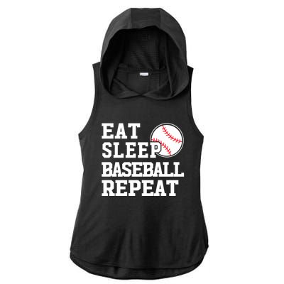 Awesome Baseball Lovers Meaningful Gift Eat Sleep Baseball Repeat Gift Ladies PosiCharge Tri-Blend Wicking Draft Hoodie Tank