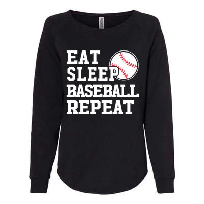 Awesome Baseball Lovers Meaningful Gift Eat Sleep Baseball Repeat Gift Womens California Wash Sweatshirt