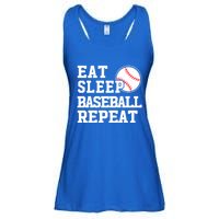 Awesome Baseball Lovers Meaningful Gift Eat Sleep Baseball Repeat Gift Ladies Essential Flowy Tank