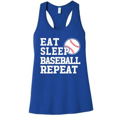 Awesome Baseball Lovers Meaningful Gift Eat Sleep Baseball Repeat Gift Women's Racerback Tank