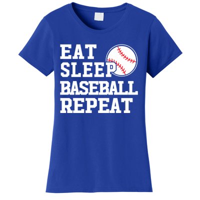 Awesome Baseball Lovers Meaningful Gift Eat Sleep Baseball Repeat Gift Women's T-Shirt