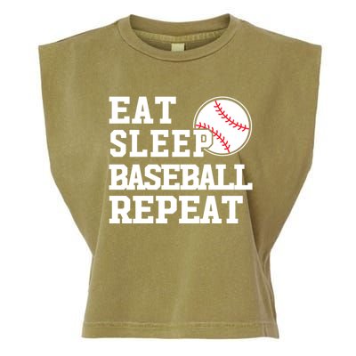 Awesome Baseball Lovers Meaningful Gift Eat Sleep Baseball Repeat Gift Garment-Dyed Women's Muscle Tee