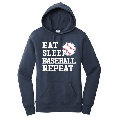 Awesome Baseball Lovers Meaningful Gift Eat Sleep Baseball Repeat Gift Women's Pullover Hoodie