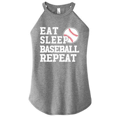 Awesome Baseball Lovers Meaningful Gift Eat Sleep Baseball Repeat Gift Women's Perfect Tri Rocker Tank