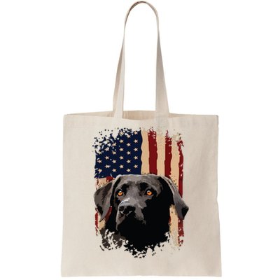 American Black Labrador USA Flag Lab Owner Tote Bag