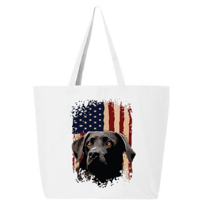 American Black Labrador USA Flag Lab Owner 25L Jumbo Tote