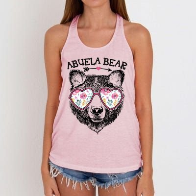 Abuela Bear Mom Grandma Cute Floral Happy MotherS Day Gift Women's Knotted Racerback Tank