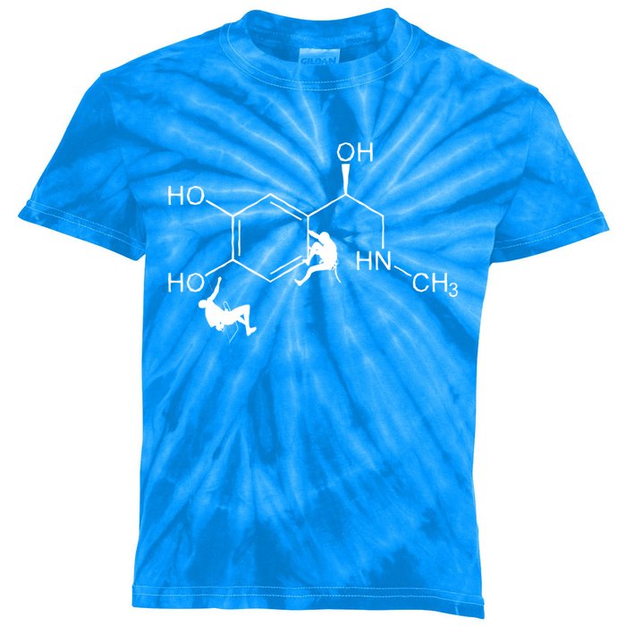 Adrenaline Bouldering Mountain Rock Climbing Gift Kids Tie-Dye T-Shirt