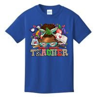 African Black Messy Bun SantaS Favorite Teacher Xmas Gift Kids T-Shirt