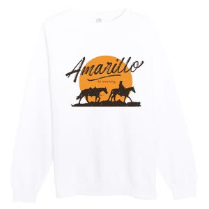 Amarillo By Morning Country Music Premium Crewneck Sweatshirt