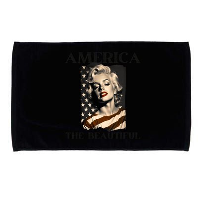 America Beautiful Marilyn My Sister Marilyn American Flag Gift Microfiber Hand Towel