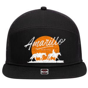 Amarillo By Morning Country Music Western 7 Panel Mesh Trucker Snapback Hat