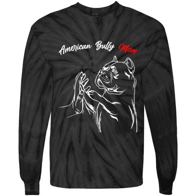 American Bully Mom Dogs Mum Tie-Dye Long Sleeve Shirt