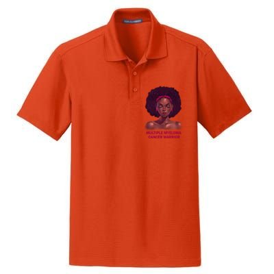 Afro Black Multiple Myeloma Cancer Warrior Gift Dry Zone Grid Polo