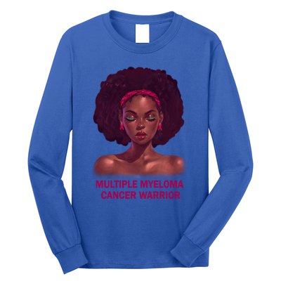 Afro Black Multiple Myeloma Cancer Warrior Gift Long Sleeve Shirt