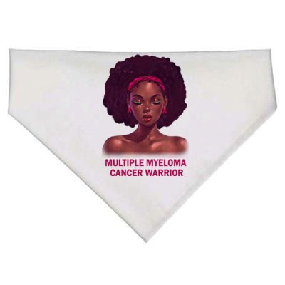 Afro Black Multiple Myeloma Cancer Warrior Gift USA-Made Doggie Bandana