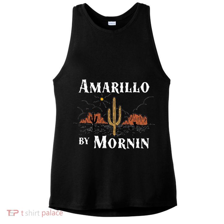 Amarillo By Morning Country Music Western Ladies PosiCharge Tri-Blend Wicking Tank
