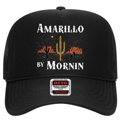 Amarillo By Morning Country Music Western High Crown Mesh Back Trucker Hat