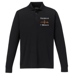 Amarillo By Morning Country Music Western Performance Long Sleeve Polo