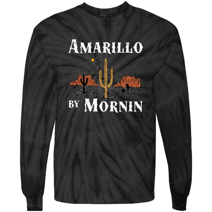 Amarillo By Morning Country Music Western Tie-Dye Long Sleeve Shirt