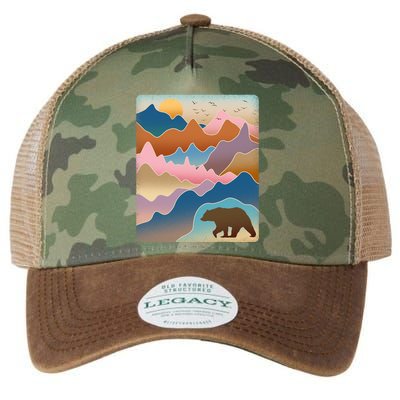 Abstract Bear Mountain Wilderness Legacy Tie Dye Trucker Hat