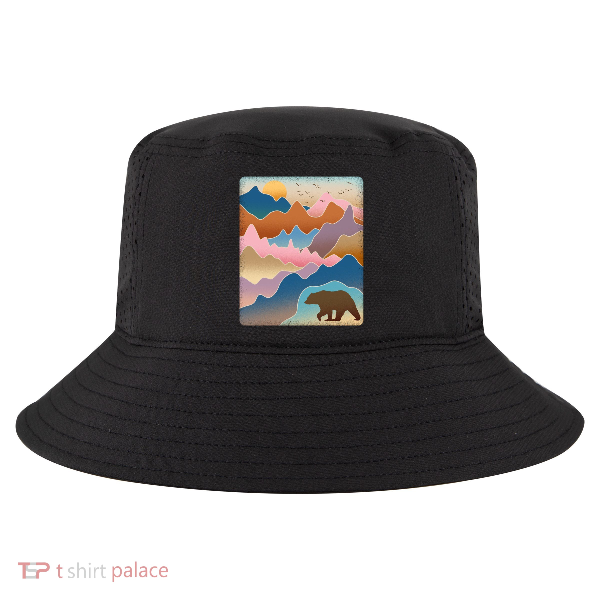 Abstract Bear Mountain Wilderness Cool Comfort Performance Bucket Hat
