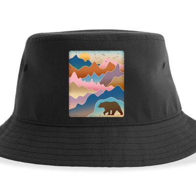 Abstract Bear Mountain Wilderness Sustainable Bucket Hat