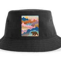 Abstract Bear Mountain Wilderness Sustainable Bucket Hat