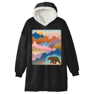 Abstract Bear Mountain Wilderness Hooded Wearable Blanket
