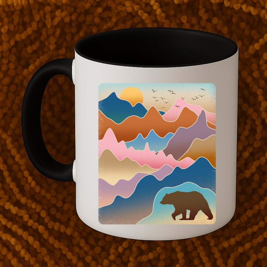 Abstract Bear Mountain Wilderness Mug
