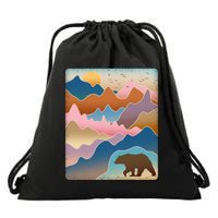 Abstract Bear Mountain Wilderness Drawstring Bag