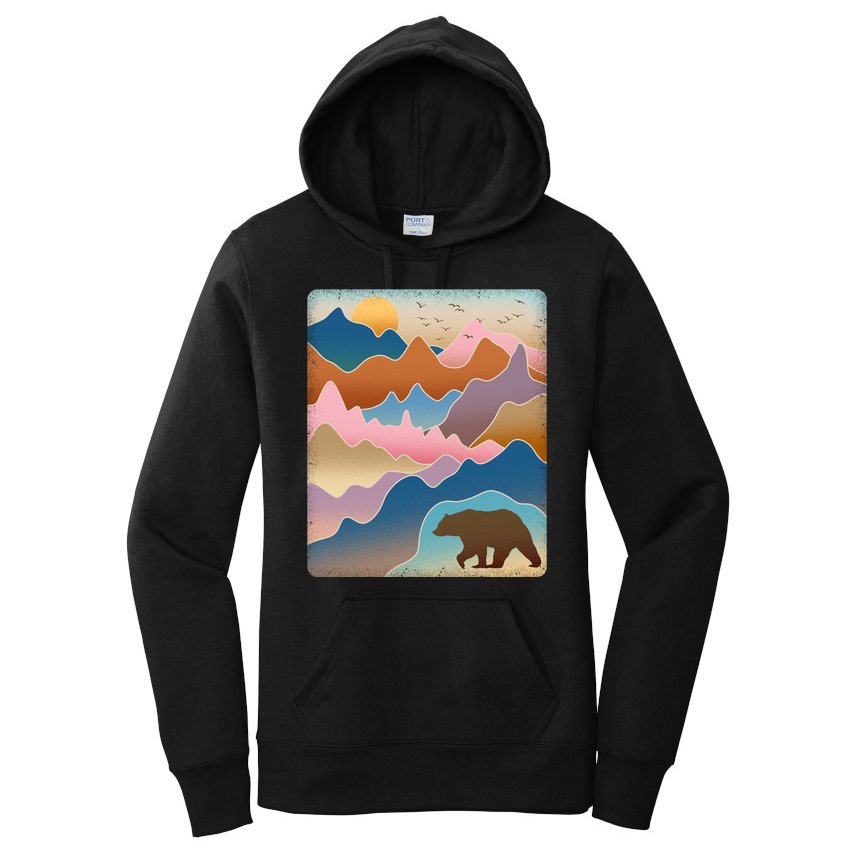Abstract Bear Mountain Wilderness Women's Pullover Hoodie