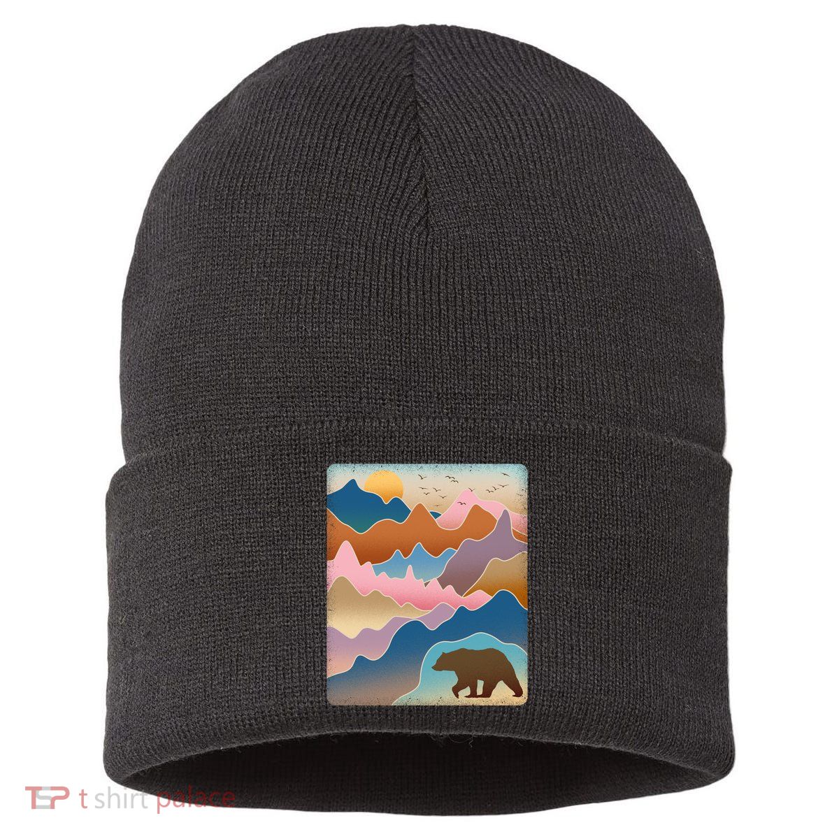 Abstract Bear Mountain Wilderness Sustainable Knit Beanie