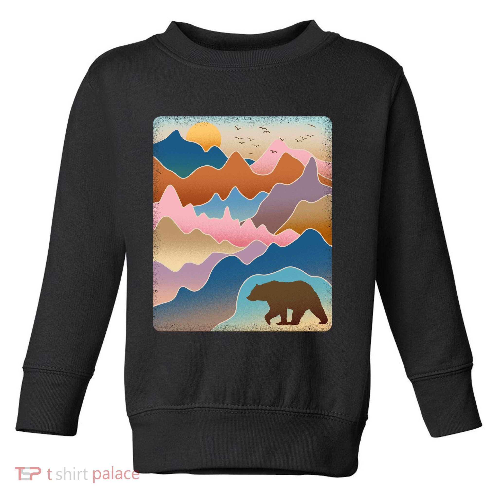 Abstract Bear Mountain Wilderness Toddler Sweatshirt
