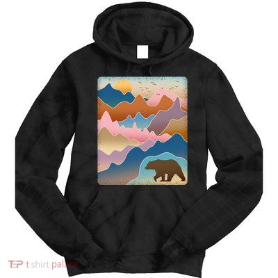Abstract Bear Mountain Wilderness Tie Dye Hoodie