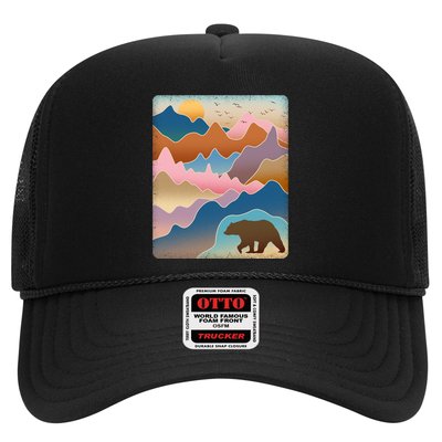 Abstract Bear Mountain Wilderness Trucker Hat