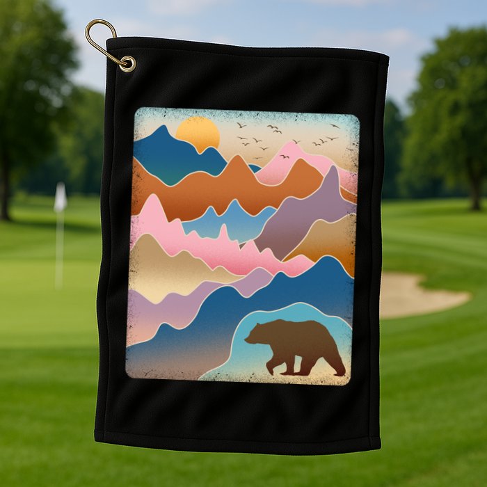 Abstract Bear Mountain Wilderness Golf Towel