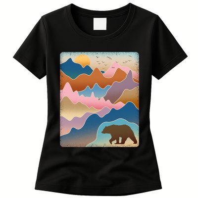 Abstract Bear Mountain Wilderness Womens T-Shirt