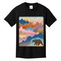 Abstract Bear Mountain Wilderness Kids T-Shirt