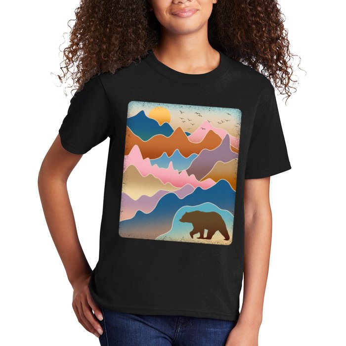 Abstract Bear Mountain Wilderness Kids T-Shirt