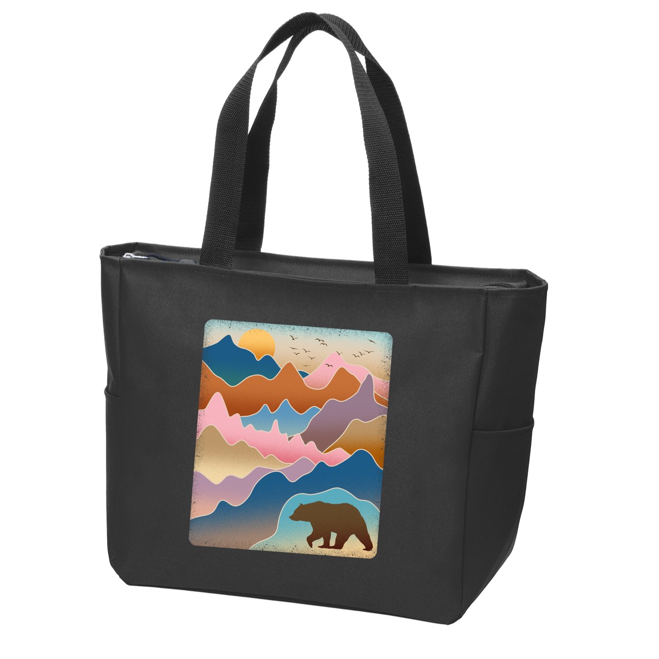 Abstract Bear Mountain Wilderness Zip Tote Bag