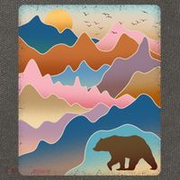 Abstract Bear Mountain Wilderness Cotton Canvas Backpack