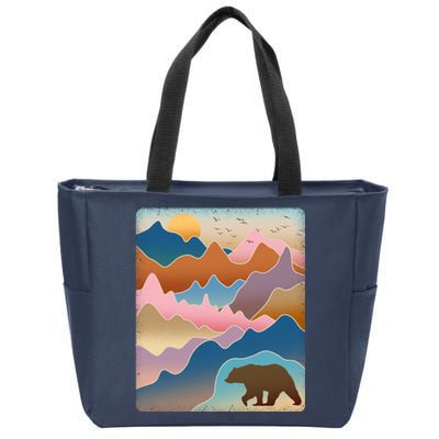 Abstract Bear Mountain Wilderness Zip Tote Bag