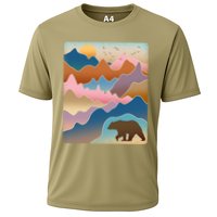 Abstract Bear Mountain Wilderness Cooling Performance Crew T-Shirt