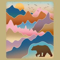 Abstract Bear Mountain Wilderness Button