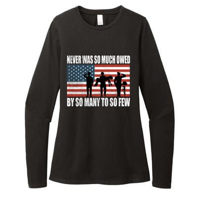 America Brave Military Soldier Us Flag Veteran Cool Gift Womens CVC Long Sleeve Shirt