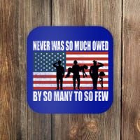 America Brave Military Soldier Us Flag Veteran Cool Gift Coaster