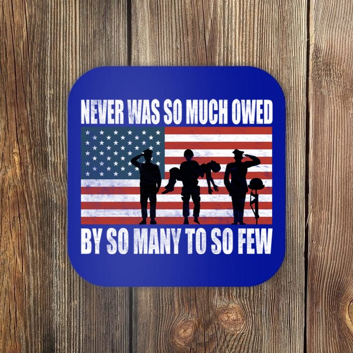 America Brave Military Soldier Us Flag Veteran Cool Gift Coaster