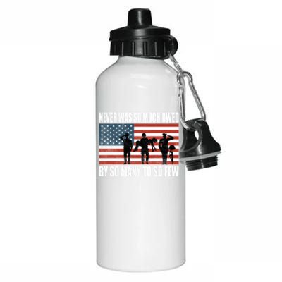 America Brave Military Soldier Us Flag Veteran Cool Gift Aluminum Water Bottle