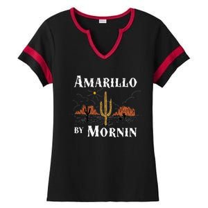 Amarillo By Morning Country Music Western Ladies Halftime Notch Neck Tee